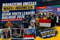 Ket: Foto Mahasiswa UNISSAS yang mewakili Indonesia dalam ASIAN Youth Leaders Dialogue 2026 bersama Peserta lainnya dari berbagai negara.